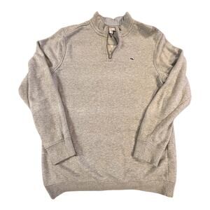 Vineyard Vines for Target Quarter Zip Pullover Gray Mens Small Whale Logo